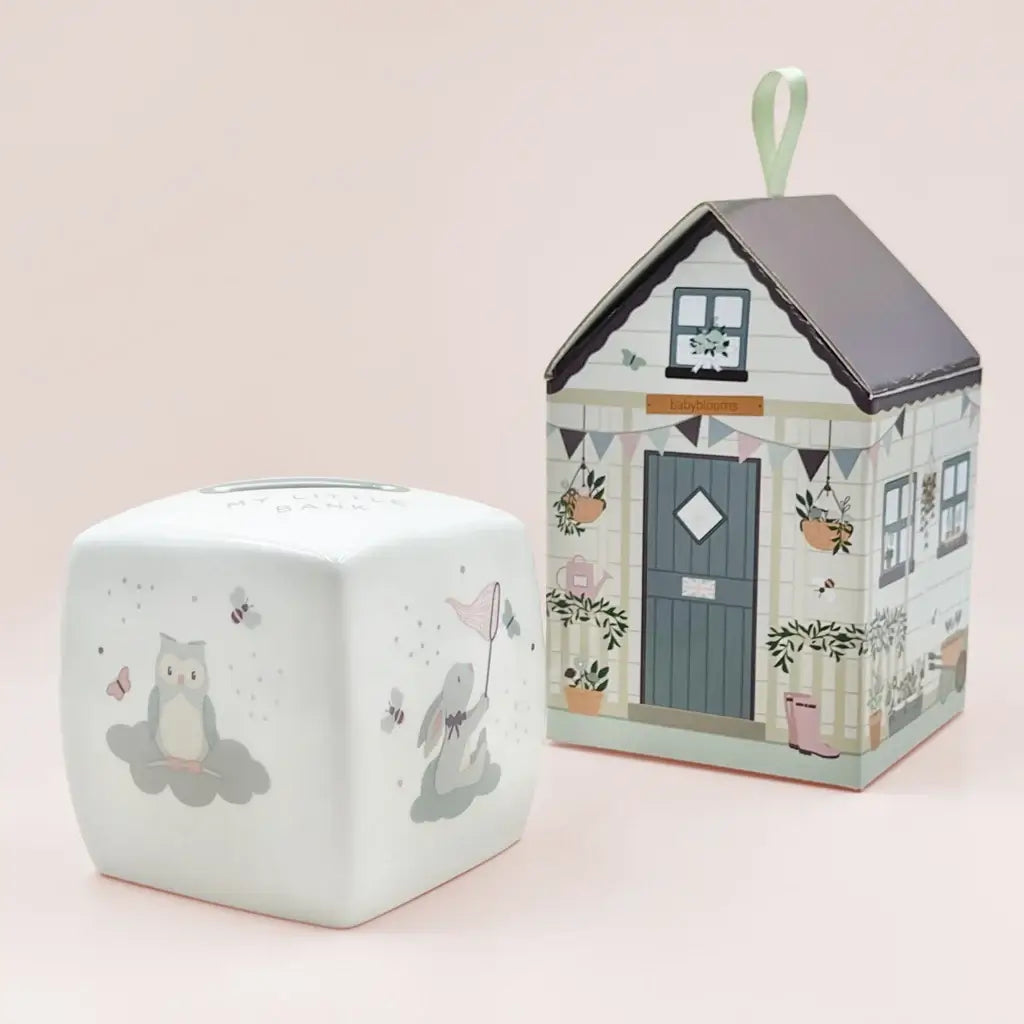 Eco Bunny & China Money Box Keepsake Gift Set for Baby Boys