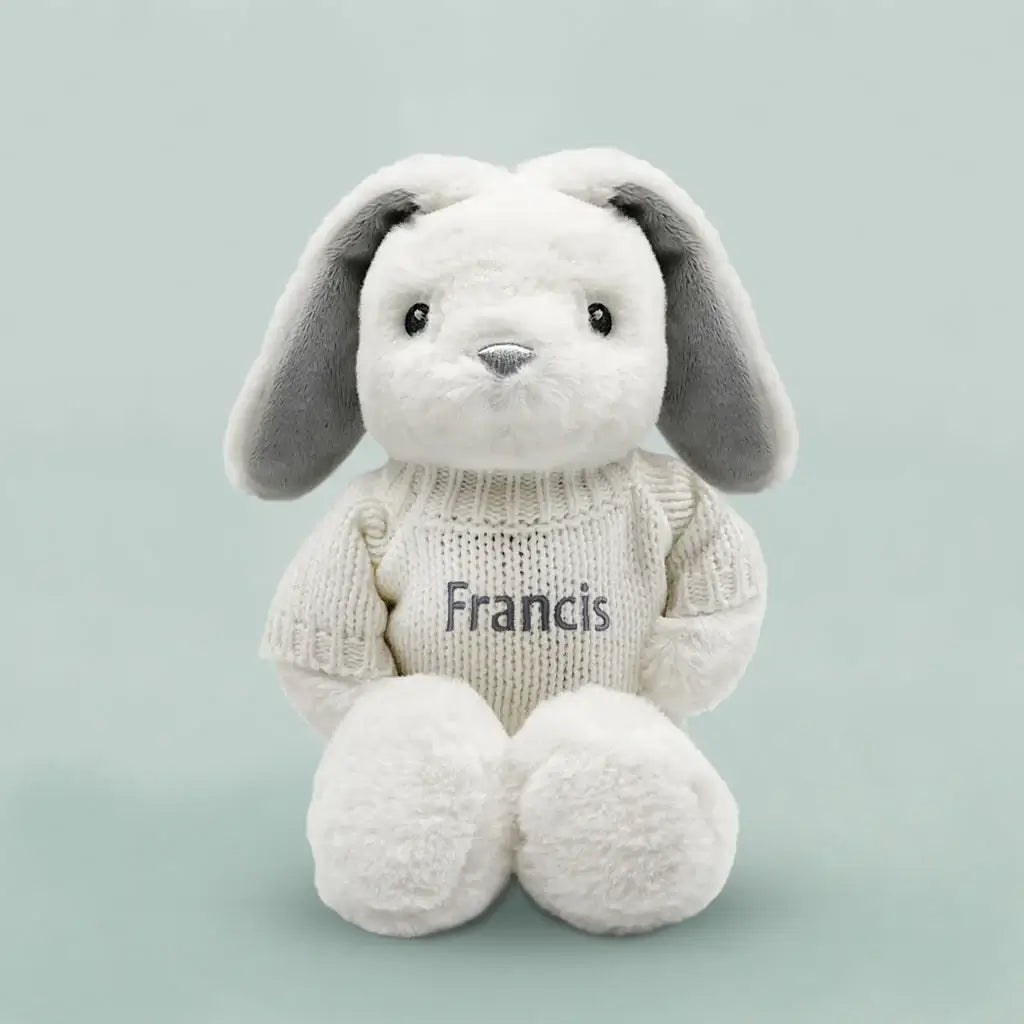 The Cozy Cottontail Duo | Twin Baby Gift Set | Plush Bunny & Bathrobe Set