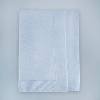 My First Steiff Teddy Bear, Blue Knitted Blanket & Muslin Gift Set