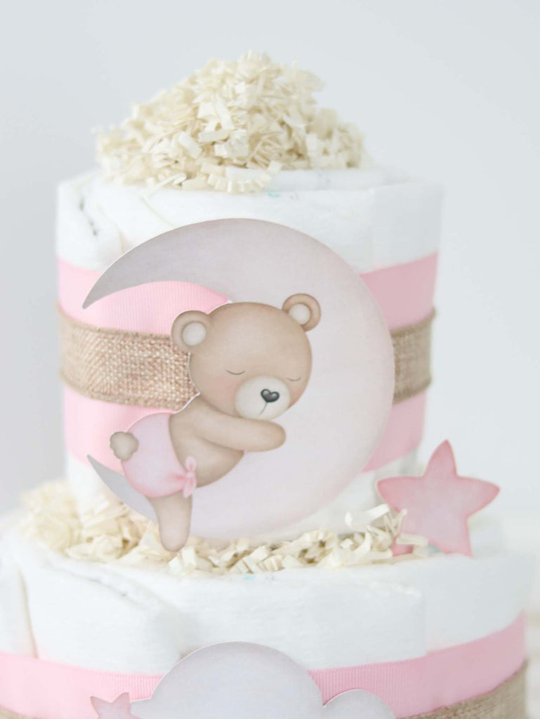 Teddy Bear Diaper Cake Collection - Pink  SKU:  DCBG1007