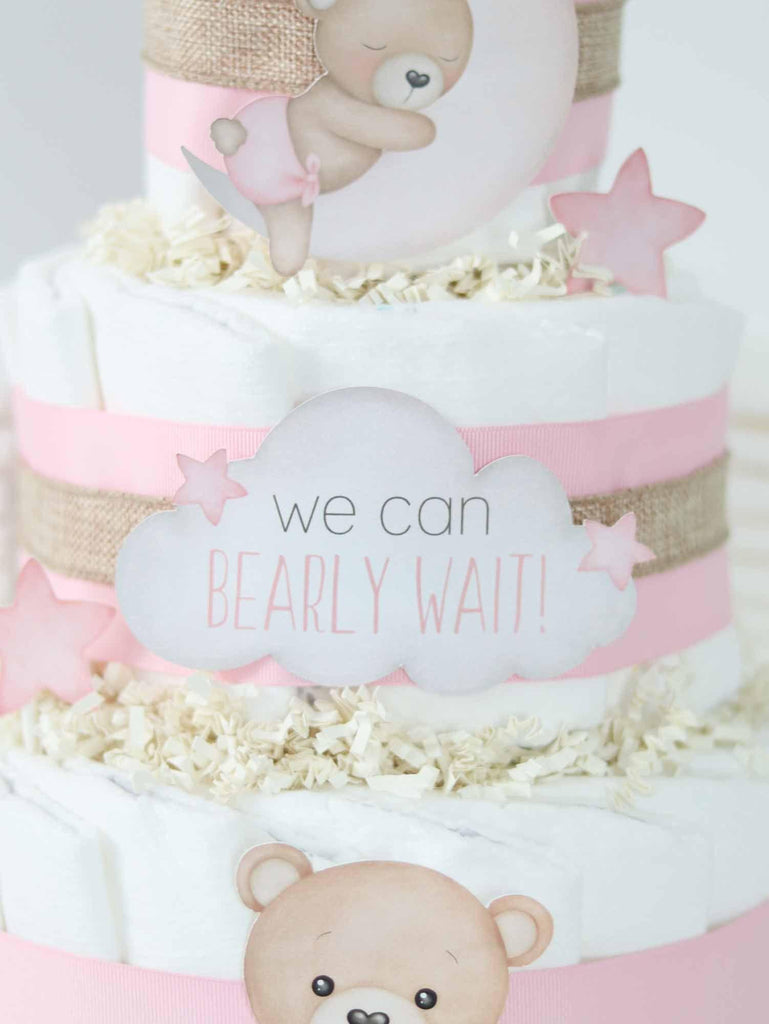 Teddy Bear Diaper Cake Collection - Pink  SKU:  DCBG1007