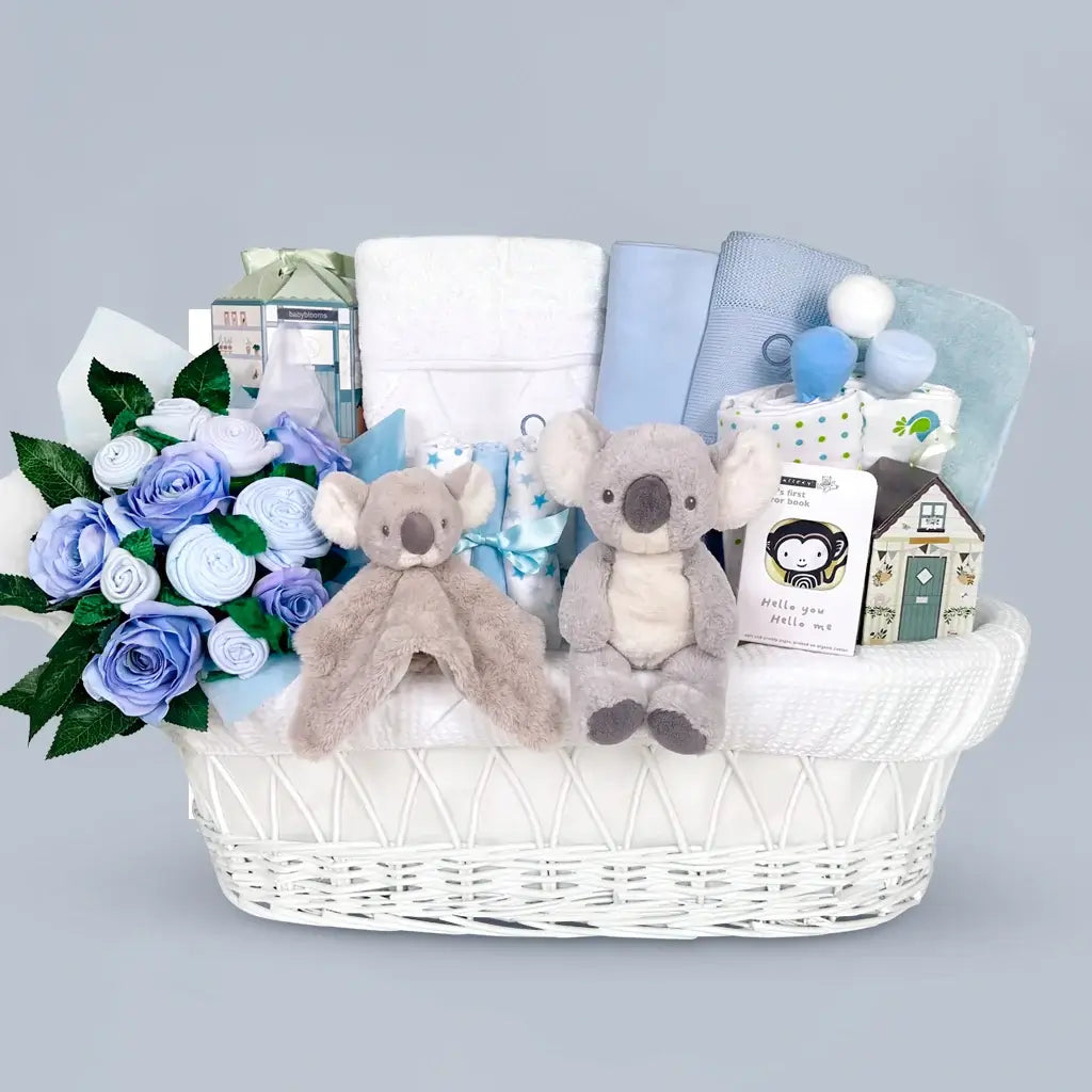 The Little Luxury | Moses Basket Gift Set | Baby Boy