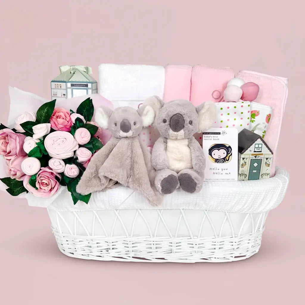 The Little Luxury | Moses Basket Gift Set | Baby Girl