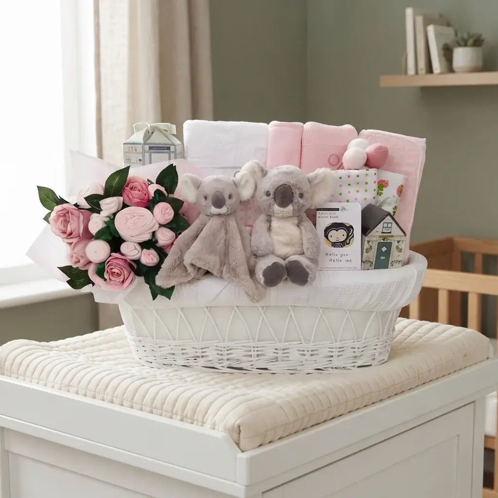 The Little Luxury | Moses Basket Gift Set | Baby Girl