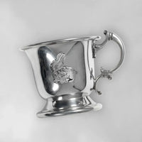 Traditional Pewter Baby Cup — Bunny Christening & Keepsake Gift