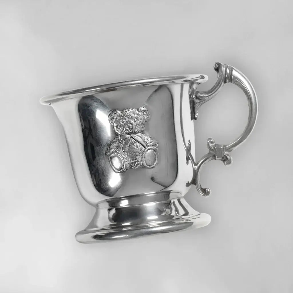 Traditional Pewter Baby Cup — Handcrafted Christening & Keepsake Gift
