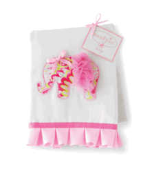 Add Tutu Elephant Burp Cloth