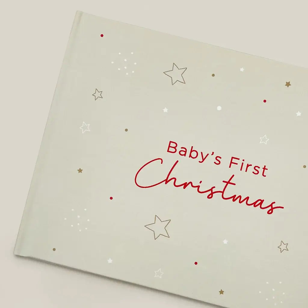 Baby's first Christmas keepsake journal for recording festive memories