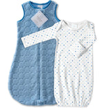 ZZZipMe Cozy Puff Sack & Gown Set - Blue