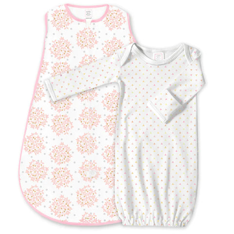 Terry Velour Hooded Towel - Mini Mod Circles Trim, Kiwi (BGB-0056)