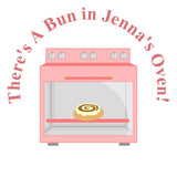 Bun In The Oven - Personalized Baby Girl Party Sticker Labels 