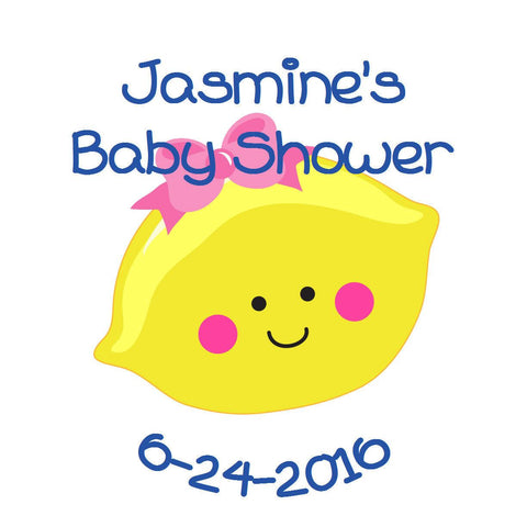 Bun In The Oven - Personalized Baby Girl Party Sticker Labels