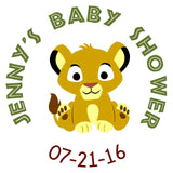 Baby Lion King - Personalized Party Sticker Labels