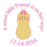 Little Peanut Girl Circle Sticker - Gift Tags & Stickers (#GTS27) - StorkBabyGiftBaskets