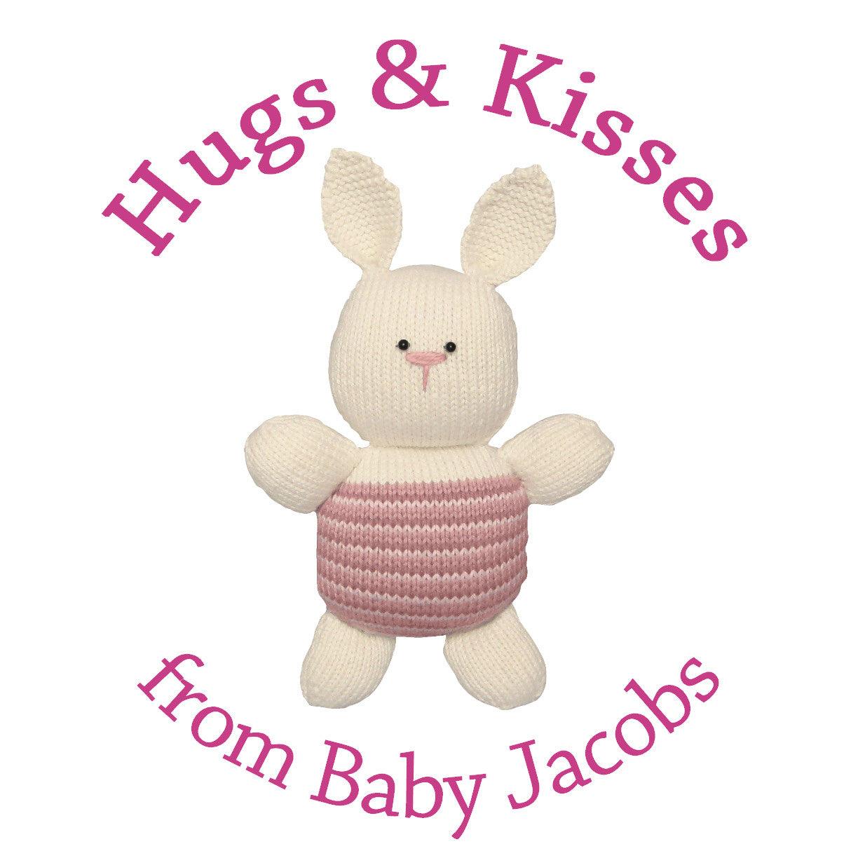 Plush Pink Bunny Circle Sticker - Gift Tags & Stickers (#GTS30) - StorkBabyGiftBaskets