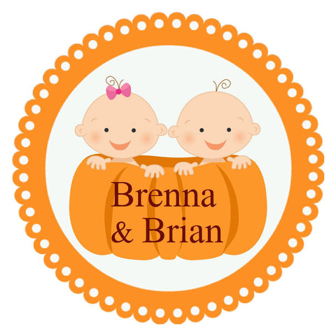 Bun In The Oven - Personalized Baby Girl Party Sticker Labels