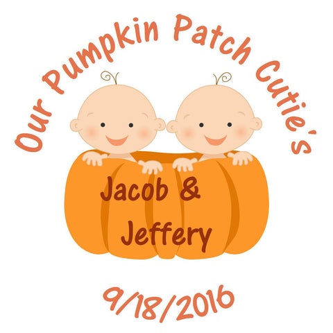 Bun In The Oven - Personalized Baby Girl Party Sticker Labels