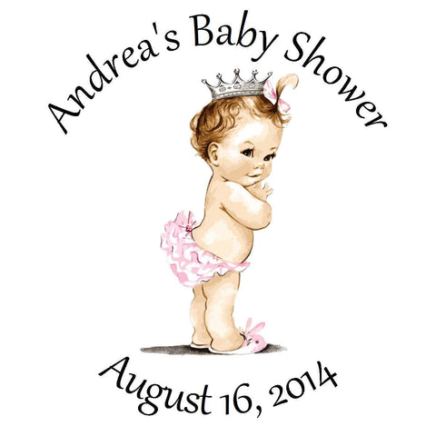 Bun In The Oven - Personalized Baby Girl Party Sticker Labels