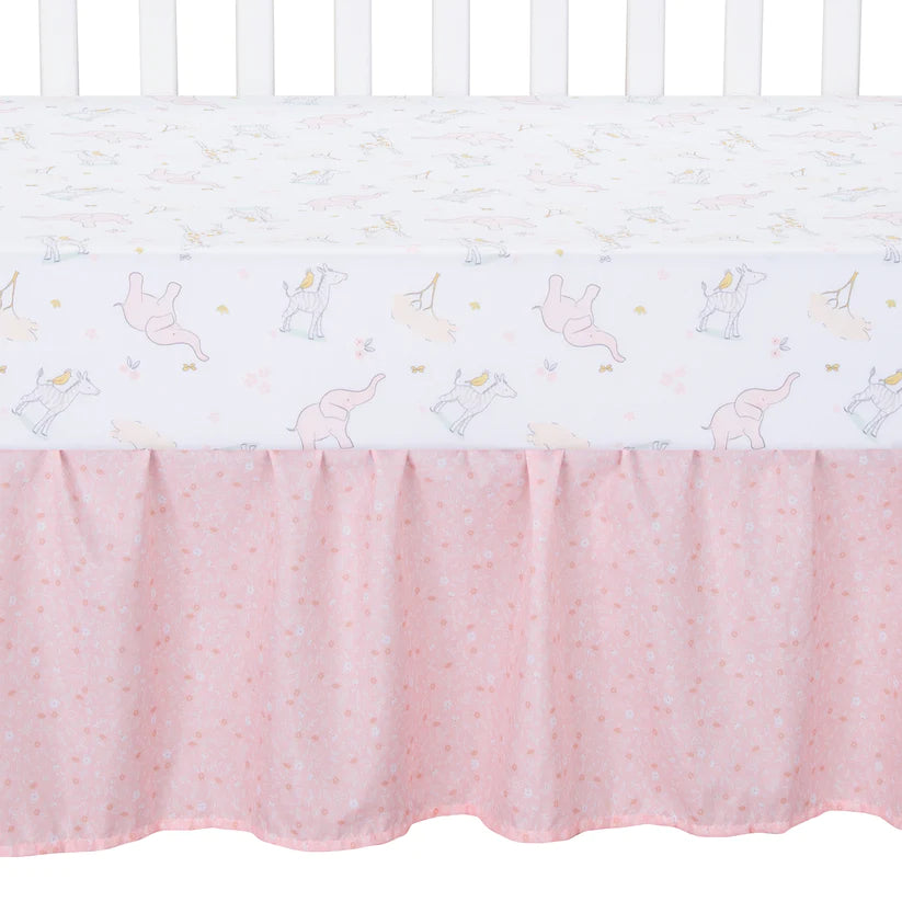 Sweet Safari 4 Piece Crib Bedding Set - SKU:  TLP55477 - StorkBabyGiftBaskets.com