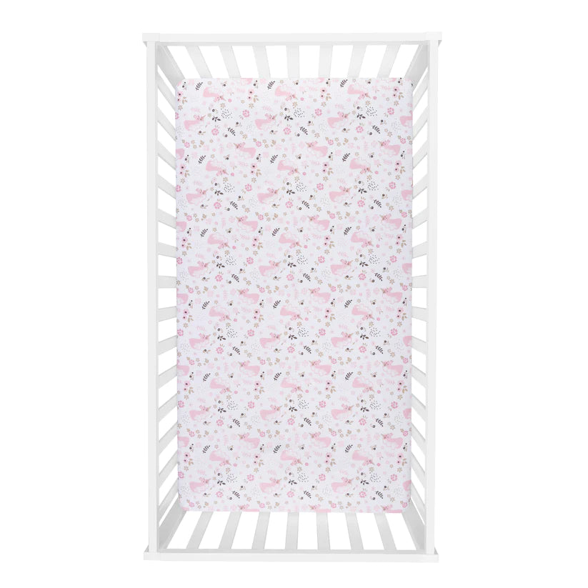 Unicorn Floral 4 Piece Crib Bedding Set - SKU: TLP55565 - StorkBabyGiftBaskets.com
