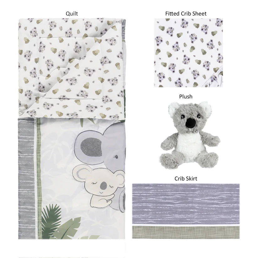 Koala Love 4 Piece Crib Bedding Set - SKU:  TLP55573 - StorkBabyGiftBaskets.com