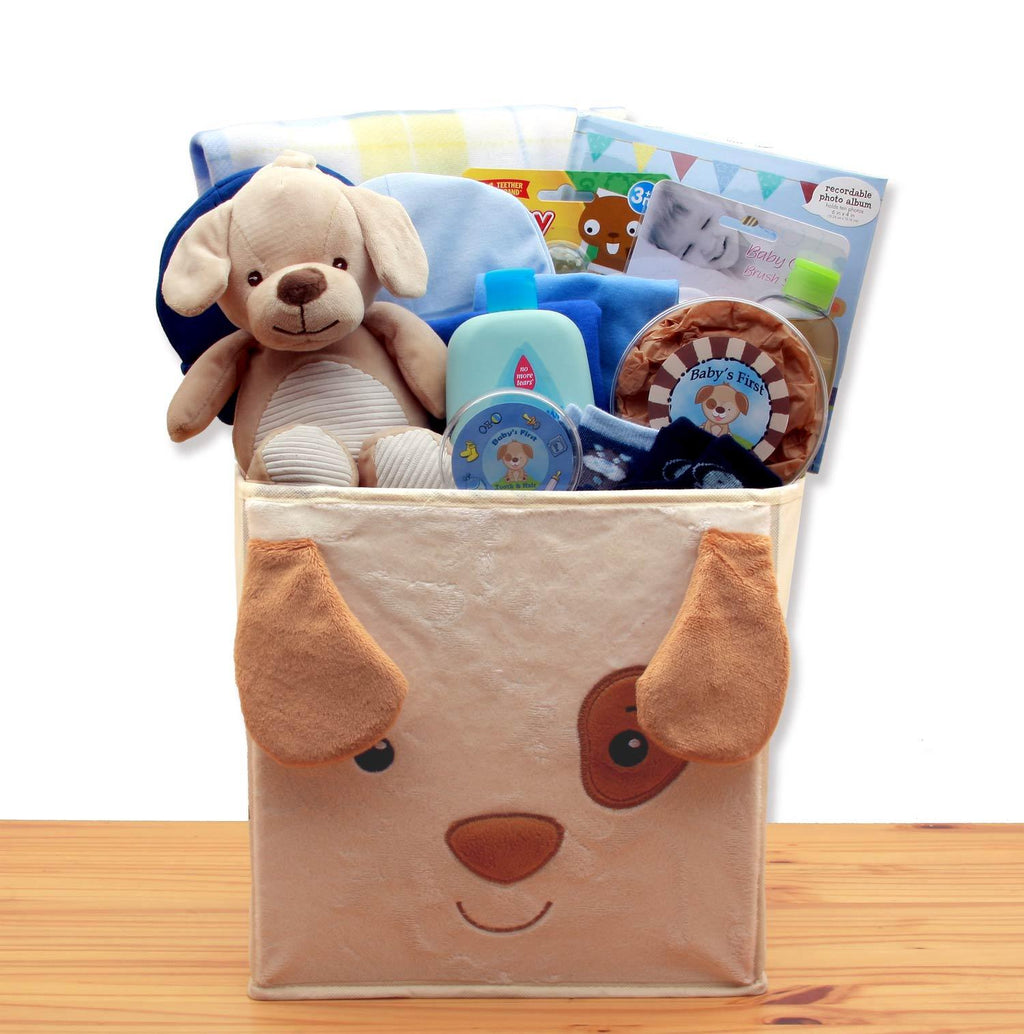 Puppy Pals Baby Boy Gift Basket
