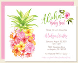 Aloha Baby Girl Shower Invitation