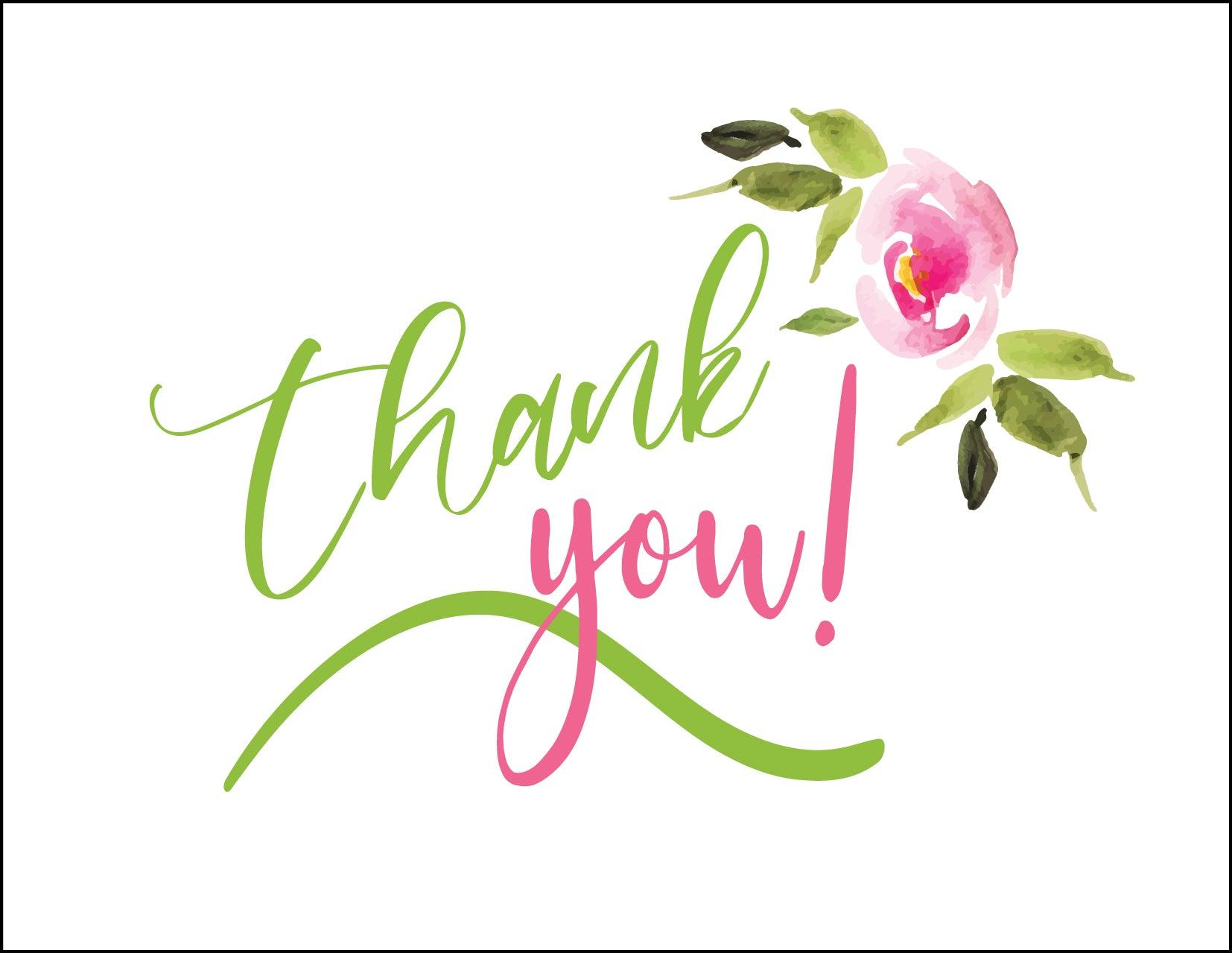 Aloha Baby Girl Shower Thank You Card