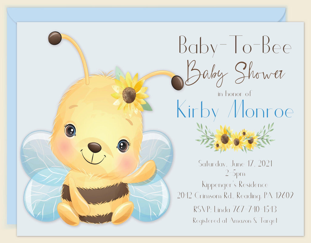 Bumble Bee  Baby Shower Invitation