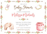 Boho Toys Baby Girl Shower Invitation - StorkBabyGiftBaskets.com