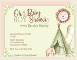 Boho Boy Baby Shower Invitation