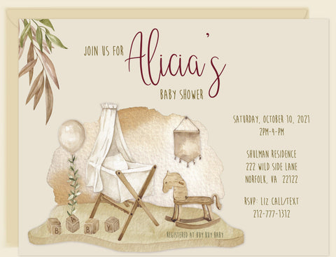 Llama Baby Shower Invitation