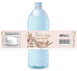 Boho Pink Baby Shower Water Bottle Labels - StorkBabyGiftBaskets.com