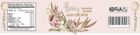 Boho Pink Baby Shower Water Bottle Labels - StorkBabyGiftBaskets.com