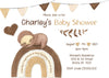 Boho Sloth Baby Shower Invitation - StorkBabyGiftBaskets.com