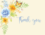 Butterfly Garden Baby Shower Thank You Card