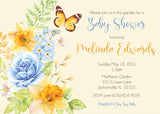 Butterfly Garden Invitations - StorkBabyGiftBaskets.com