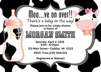 Country Cow Baby Shower Invitation - StorkBabyGiftBaskets.com