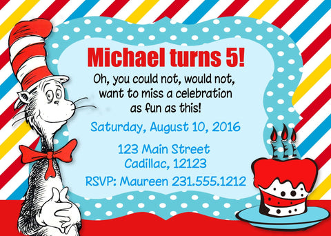 Fire Truck 1st Birthday Invitation