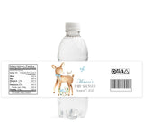 Deer Baby Shower Water Bottle Labels - Boy