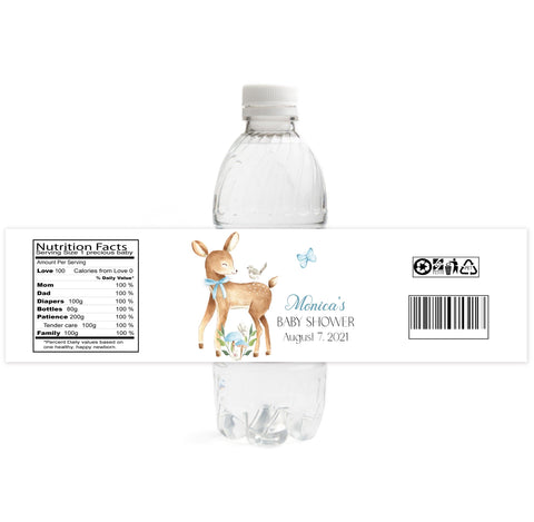 Boho Nursery Baby Shower Water Bottle Labels