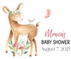 Deer Baby Girl Water Bottle Labels - StorkBabyGiftBaskets.com