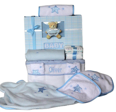 Blue Puppy Baby Gift Basket - SKU: BGC369