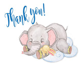 Elephant Boy Baby Shower Thank You Card