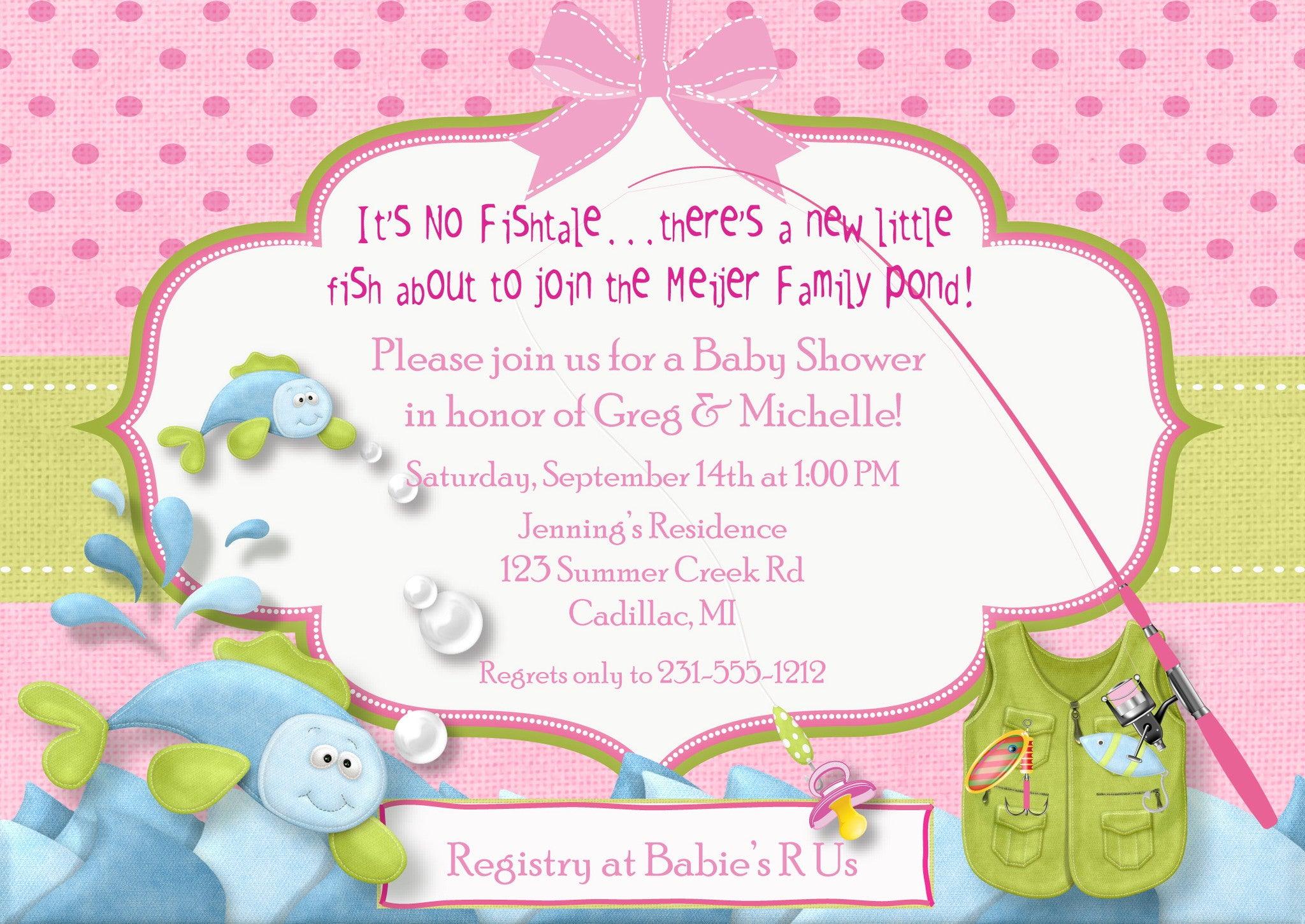 Fish Tales - Girl Baby Shower (#SBGB91) - StorkBabyGiftBaskets