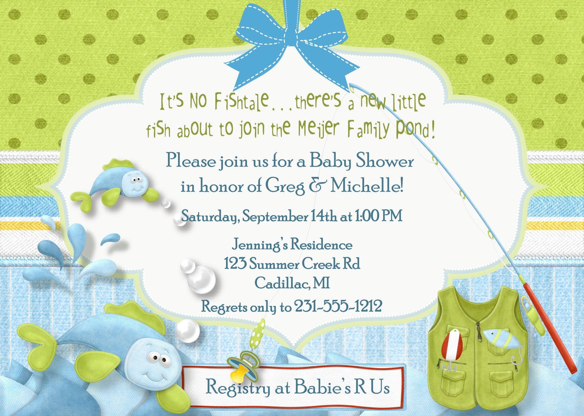 Fish Tales Baby Shower Invitation