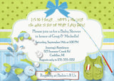 Fish Tales Baby Shower Invitation (#SBGB79) - StorkBabyGiftBaskets
