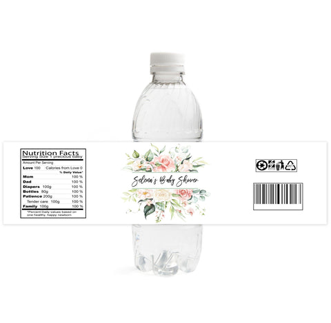 Boho Nursery Baby Shower Water Bottle Labels