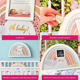 Baby Shower Guest Book alternative - Boho Rainbow Frame  SKU:  BSF22133NA - StorkBabyGiftBaskets.com