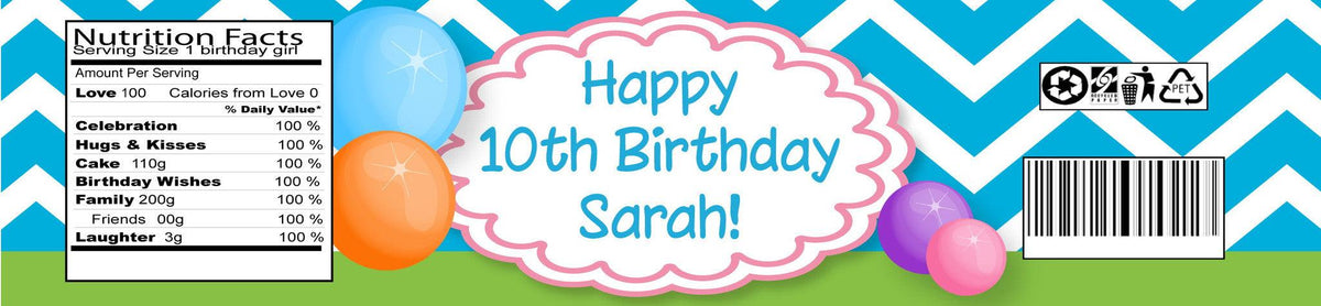 Gumballs Water Bottle Labels (#B-WBL105) - StorkBabyGiftBaskets